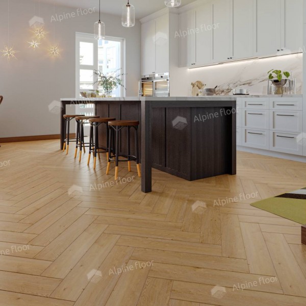 Каменно-полимерная плитка Alpine Floor Parquet Light Дуб Хатиса ЕСО 13-27