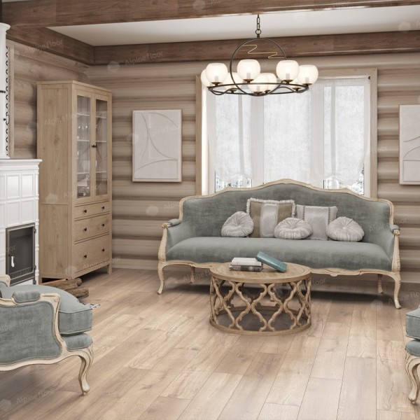 Каменно-полимерный ламинат SPC Дуб натуральный ECO 2-5 MC