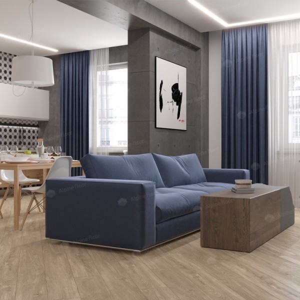 Кварцвиниловая и каменно-полимерная плитка Alpine Floor SEQUOIA Секвойя Коньячная ЕСО 6-2 LVT