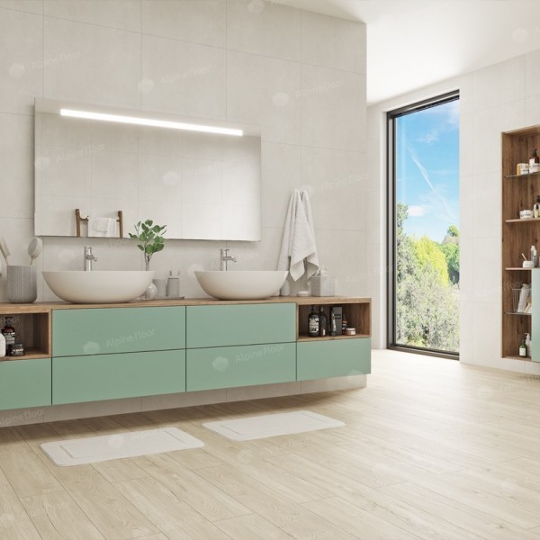 Кварцвиниловая и каменно-полимерная плитка Alpine Floor SEQUOIA Секвойя Серая ЕСО 6-5 LVT