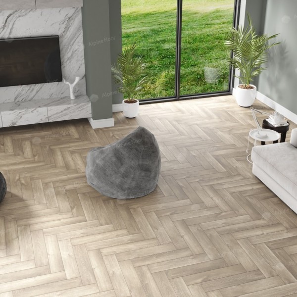 Кварцвиниловая плитка Alpine Floor Parquet Lvt Дуб Натуральный Отбеленный Eco 16-5