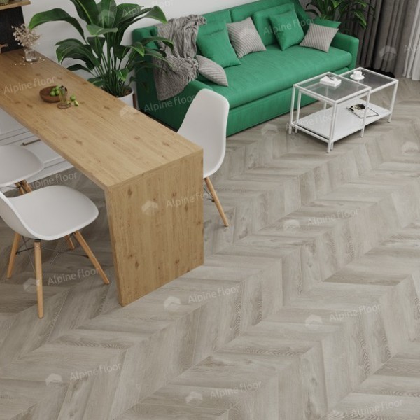Каменно-полимерная плитка Alpine Floor Chevron Alpine Lvt Дуб Фантазия Chevron Eco 20-1