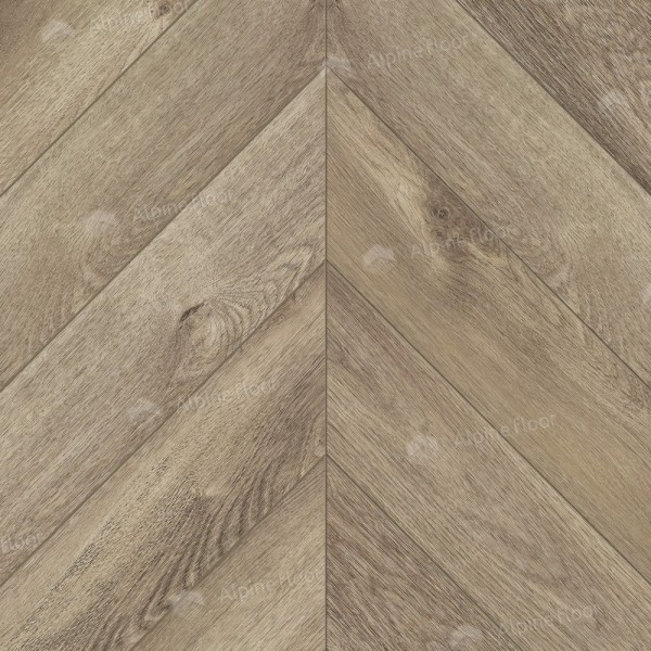 Каменно-полимерная плитка Alpine Floor Chevron Alpine Lvt Дуб Натуральный Отбеленный Chevron Eco 20-3
