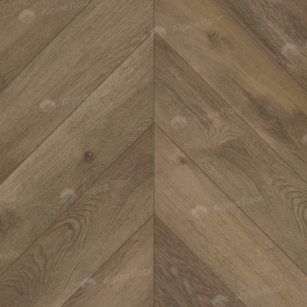 Каменно-полимерная плитка Alpine Floor Chevron Alpine Lvt Дуб Насыщенный Chevron Eco 20-4