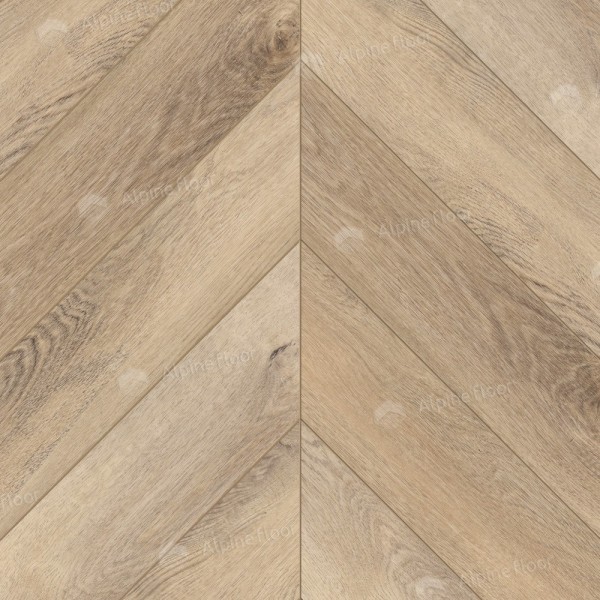 Каменно-полимерная плитка Alpine Floor Chevron Alpine Lvt Дуб Синистра Chevron Eco 20-6