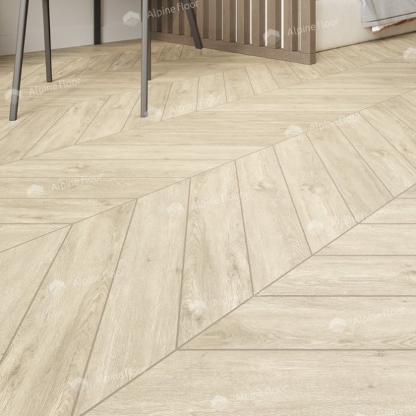 Каменно-полимерная плитка Alpine Floor Chevron Alpine Lvt Сонома Chevron Eco 20-7