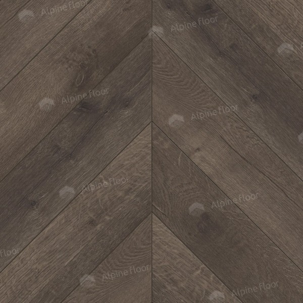 Каменно-полимерная плитка Alpine Floor Chevron Alpine Lvt Дуб Антарес Chevron Eco 20-9