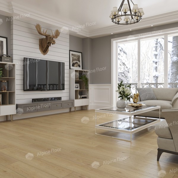 Каменно-полимерная плитка Alpine Floor Easy Line Дуб Марципановый ЕСО 3-37