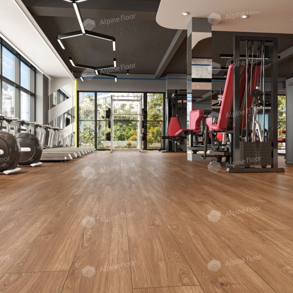 Кварцвиниловая и каменно-полимерная плитка Alpine Floor SEQUOIA Секвойя Темная ЕСО 6-12 LVT