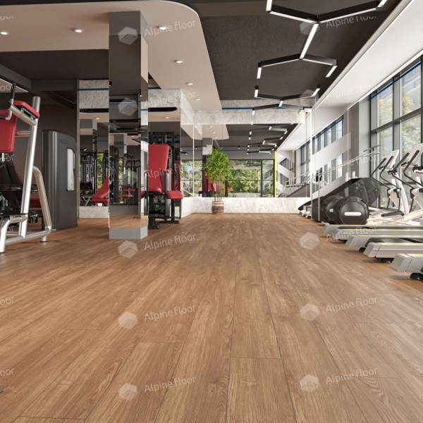 Кварцвиниловая и каменно-полимерная плитка Alpine Floor SEQUOIA Секвойя Темная ЕСО 6-12 SPC