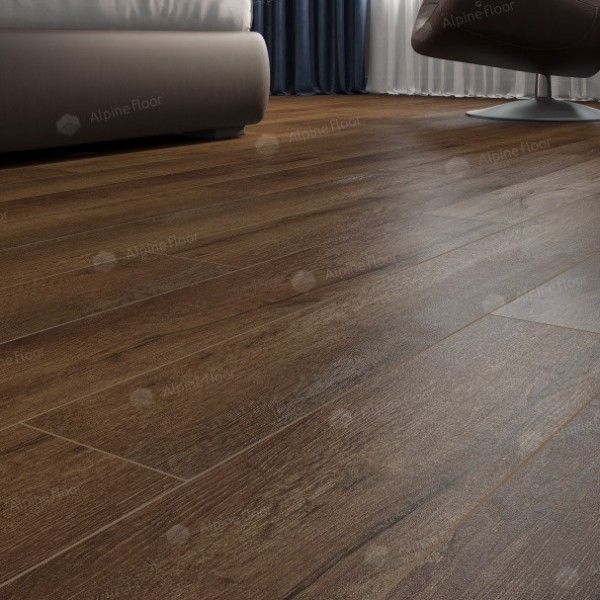 Каменно-полимерный ламинат SPC Дуб шоколадный ABA ECO 7-18 MC