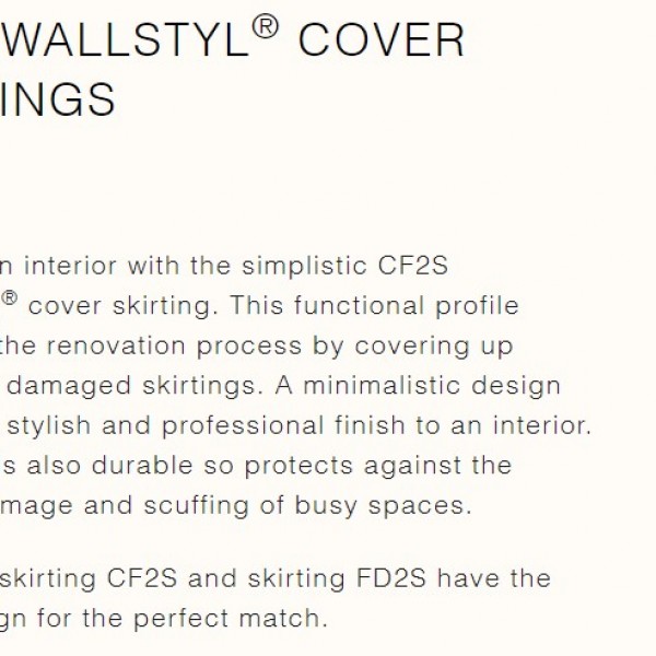 Напольный плинтус NMC CF2S Wallstyl