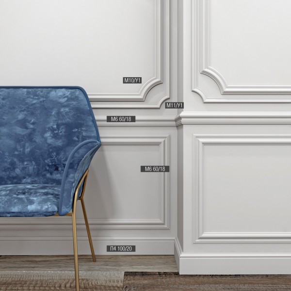 Напольный плинтус Bello deco П4 100/20