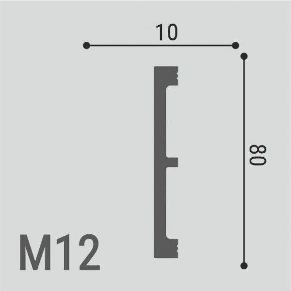 Напольный плинтус Де-Багет M12 80/10