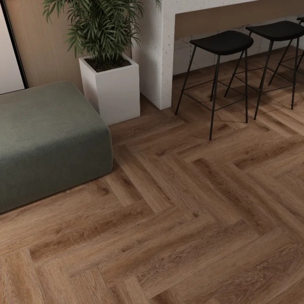 SPC виниловый ламинат Union Art Дуб Брауни