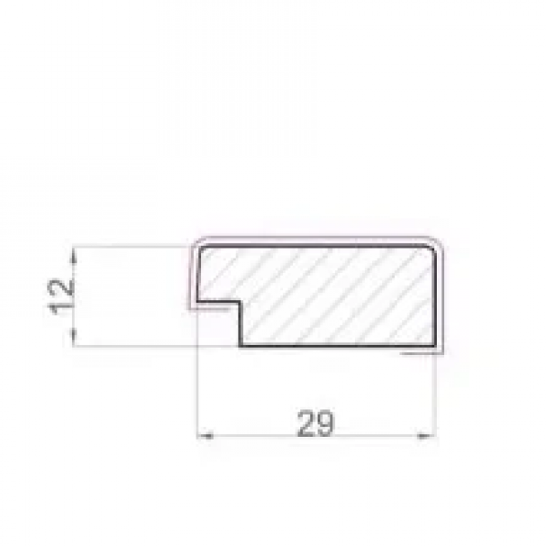 Финишная рейка для реечной панели WellMaker ПНп-43 Графит 2800x29x12 правая